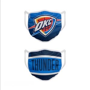 New - OKC Thunder bundle of two face masks NBA